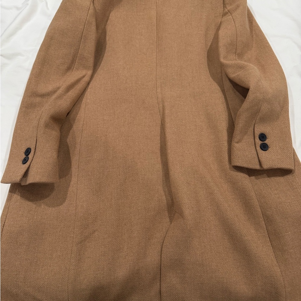 Zara Tan Overcoat with Black Lining